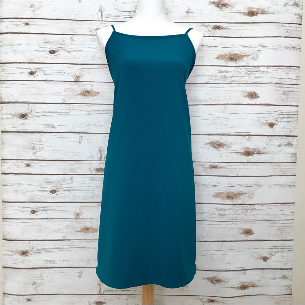 NWT Silence + Noise Teal Slip Dress